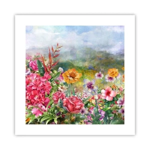 Plakat - En have, der er gået amok - 40x40 cm