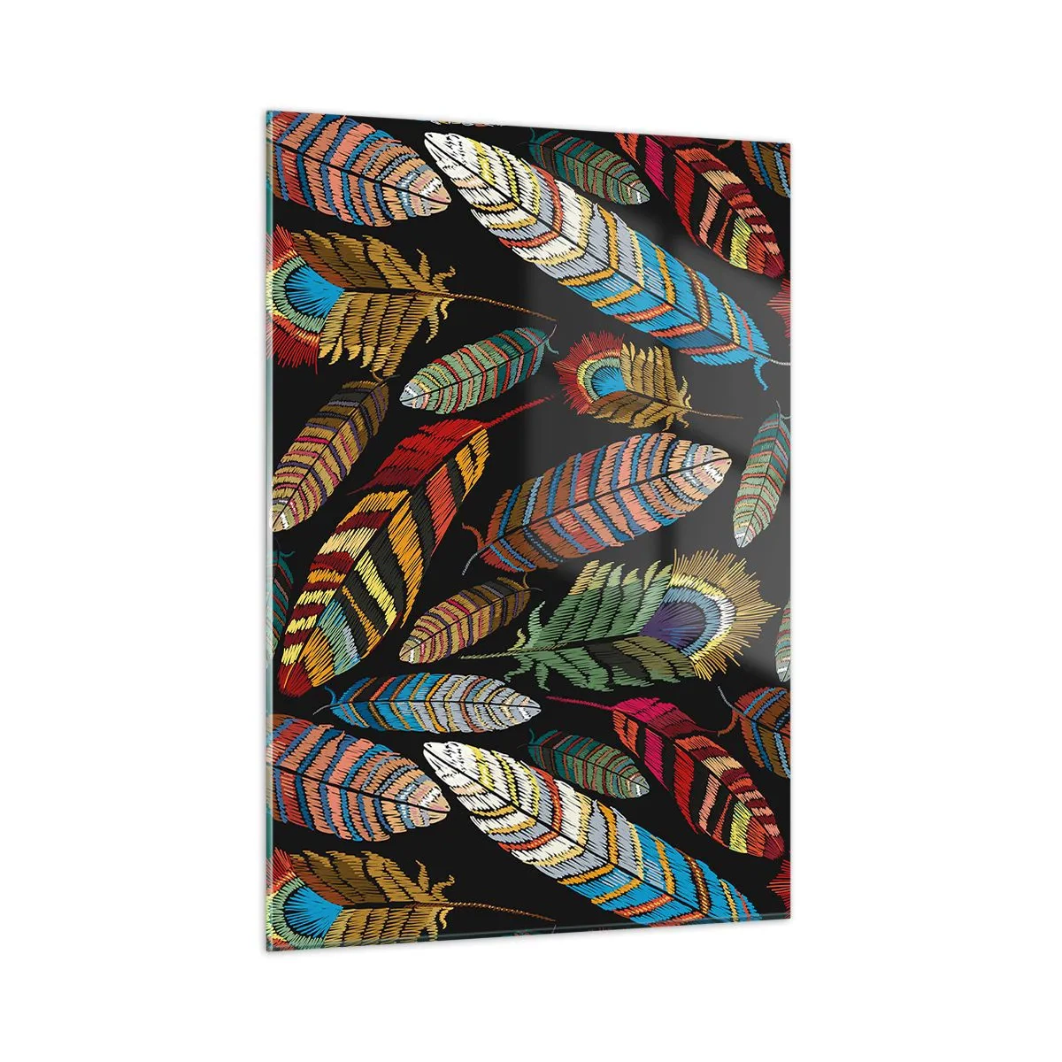 Billede på glas - Fuglekarneval - 50x70 cm