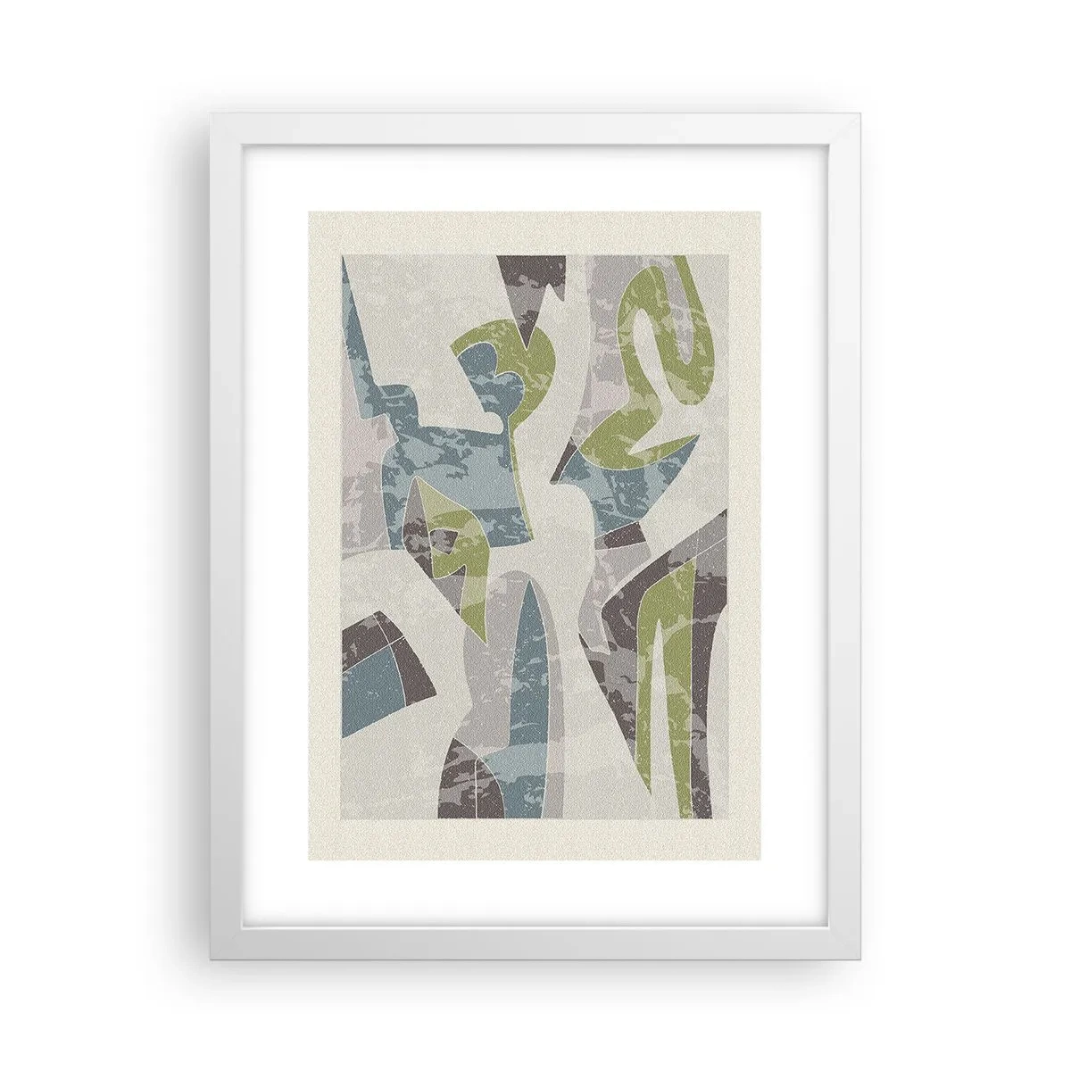 Plakat i hvid ramme - Komposition bag glas - 30x40 cm