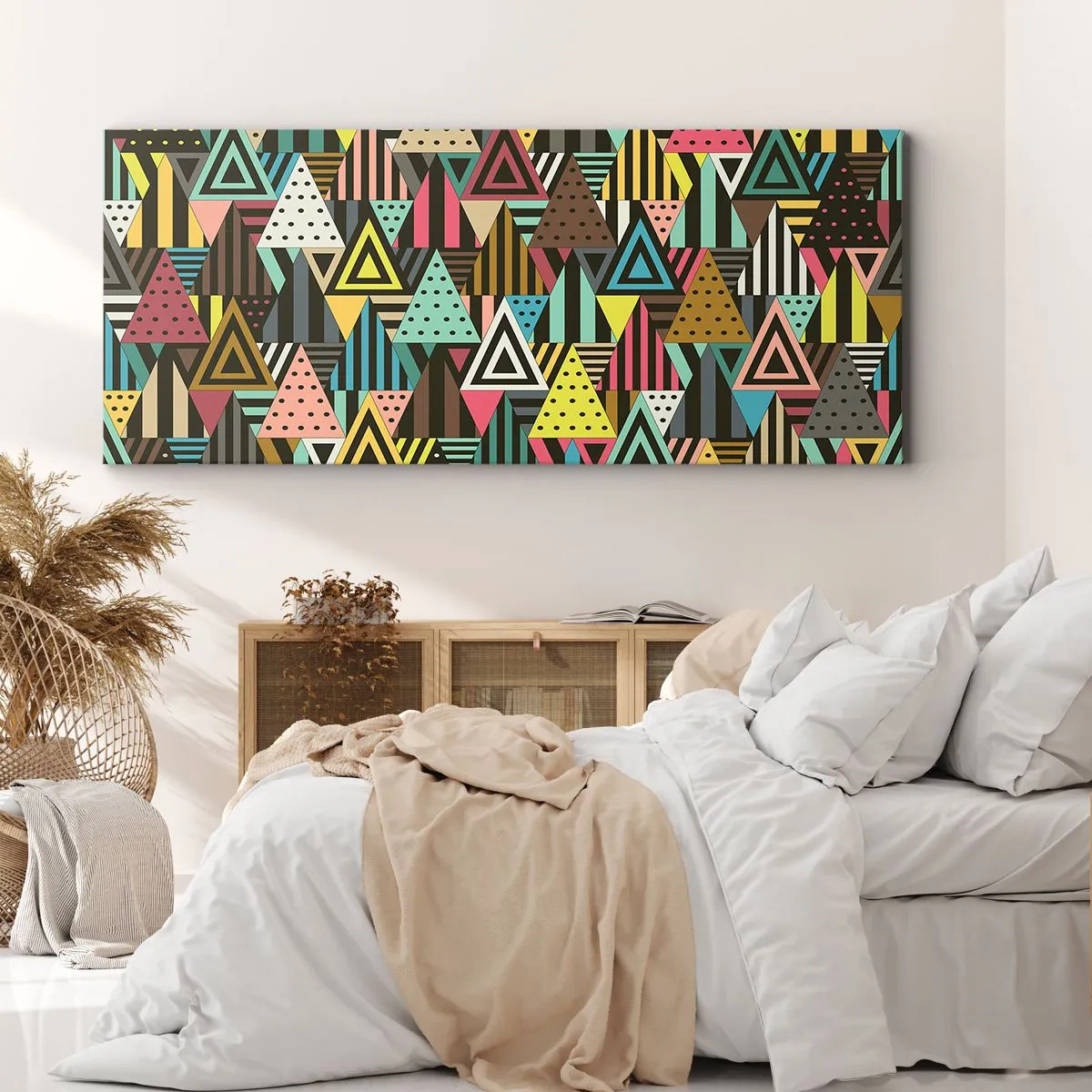 Lærredstryk - Billede på lærred - I takt på tre - 100x40 cm