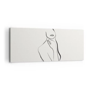 Lærredstryk - Billede på lærred - Bølge af melankoli - 100x40 cm