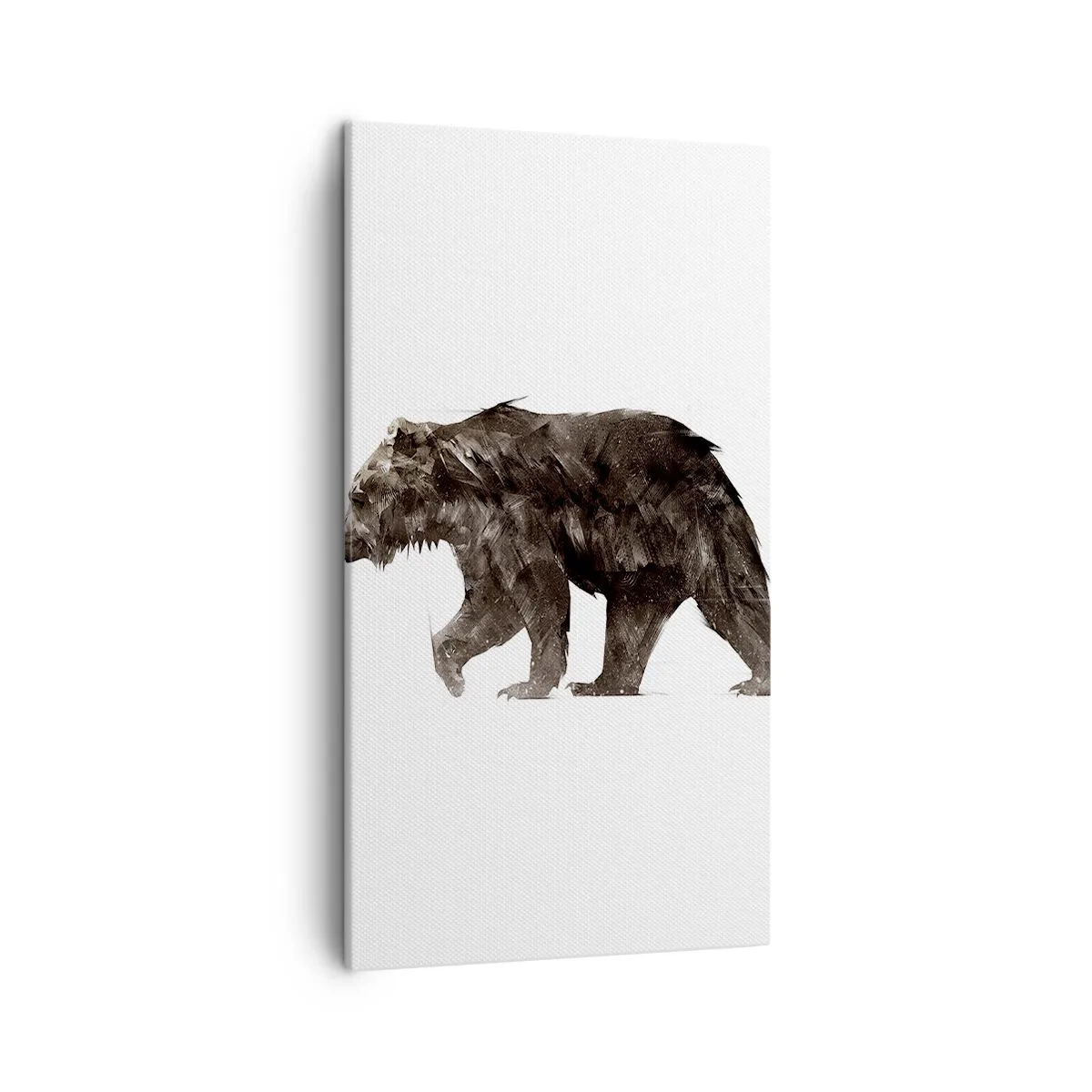 Lærredstryk - Billede på lærred - Jeg går altid med ægte pels! - 45x80 cm