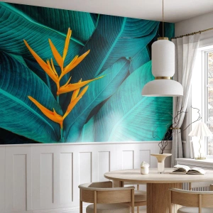 Fototapet Premium Sand - Edens blomst - Strelitzia Royal, Blomst, Afrika - 100x70 cm