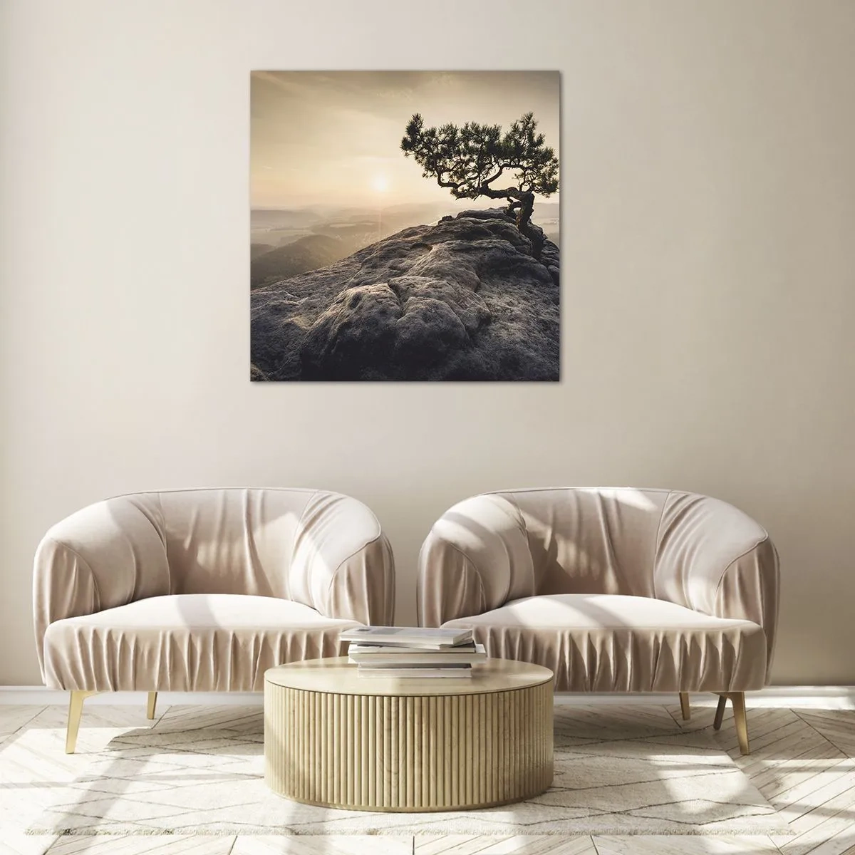 Billede på glas - Livet vinder altid - 70x70 cm