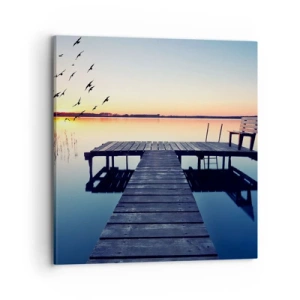 Lærredstryk - Billede på lærred - Det var en god dag - 70x70 cm