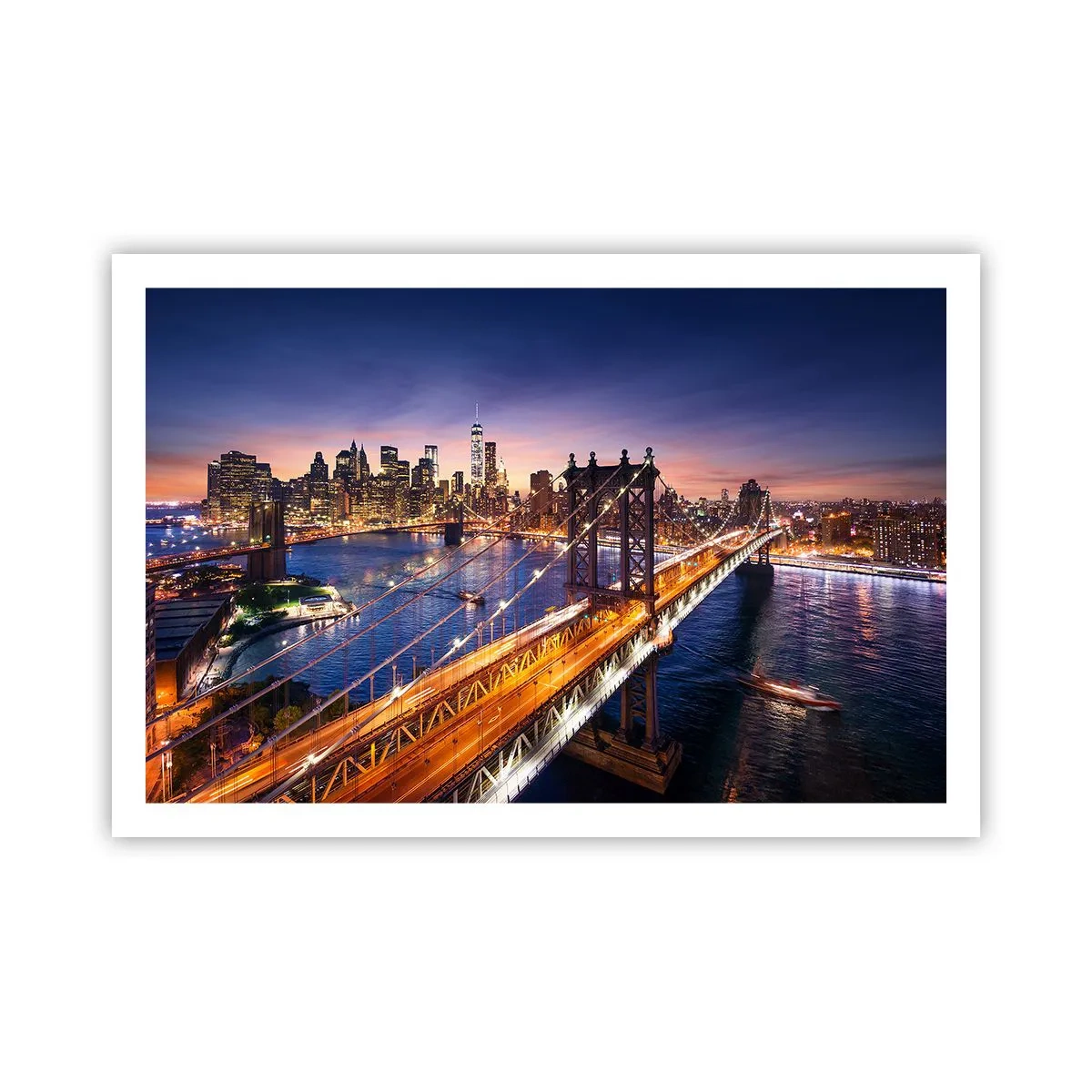 Plakat - En lysende bro til hjertet af byen - 91x61 cm