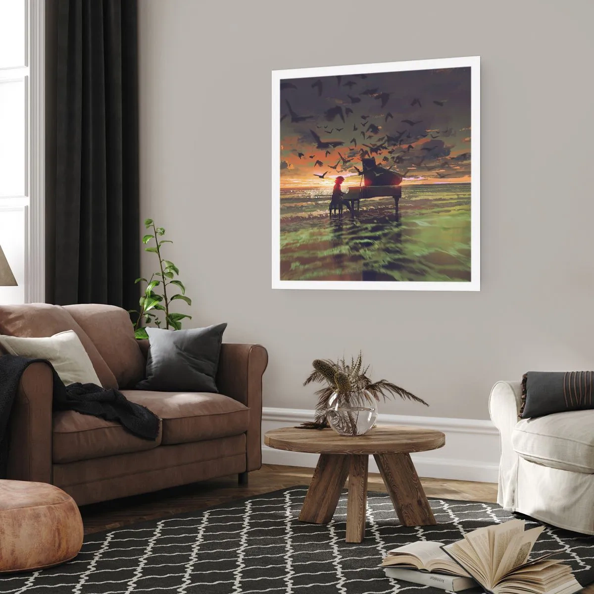 Plakat - Koncert for klaver og bølger - 60x60 cm