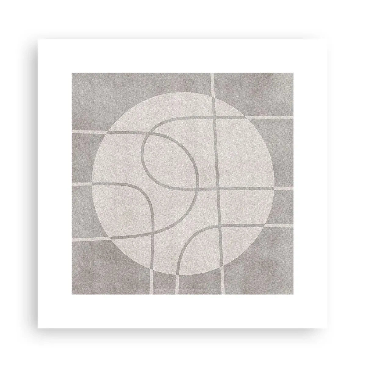 Plakat - Cirkulær og lige frem - 30x30 cm