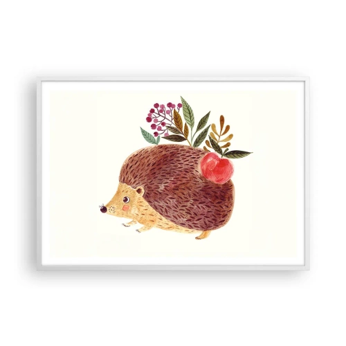 Plakat i hvid ramme - Og du kan allerede lide mig - 100x70 cm