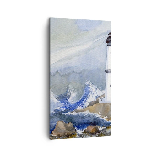 Lærredstryk - Billede på lærred - Mod mørket og stormen - 45x80 cm