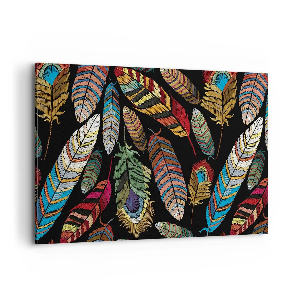 Lærredstryk - Billede på lærred - Fuglekarneval - 120x80 cm