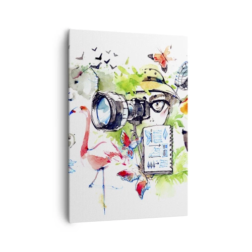 Lærredstryk - Billede på lærred - Gennem en rejsendes linse - 70x100 cm