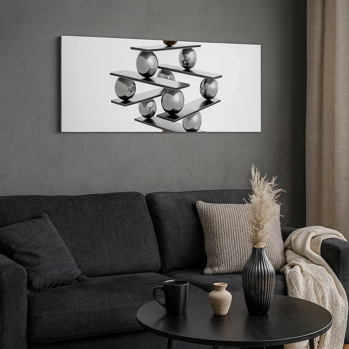 Lærredstryk - Billede på lærred - Guld-sølv-balancen - 30x30 cm