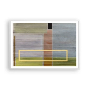 Plakat i hvid ramme - Lige og rolig - 100x70 cm