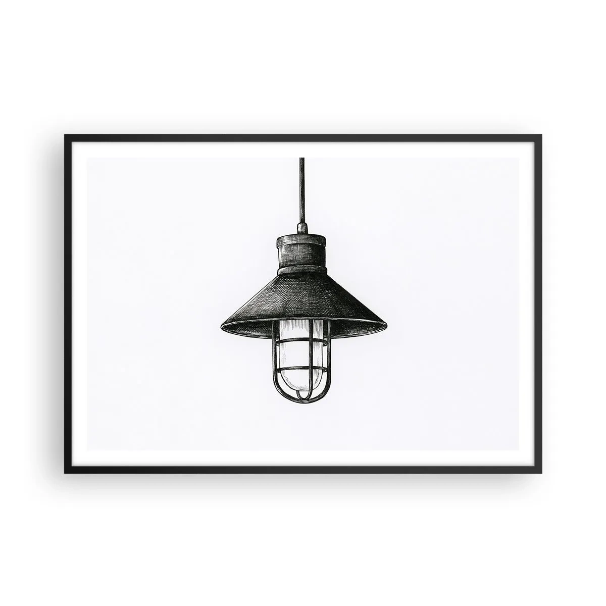 Plakat i sort ramme - Som for mange år siden... - 100x70 cm