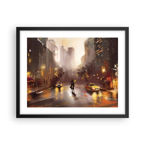 Plakat i sort ramme - Til New Yorks lys - 50x40 cm