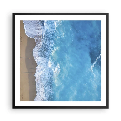 Plakat i sort ramme - Den blå kraft - 60x60 cm