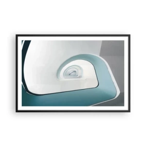 Plakat i sort ramme - Til bunden af det blå - 91x61 cm