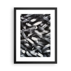 Plakat i sort ramme - Abstraktion i den industrielle ånd - 30x40 cm