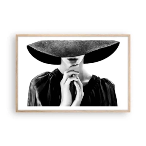 Plakat i ramme af lyst egetræ - Usynlig skønhed - 91x61 cm