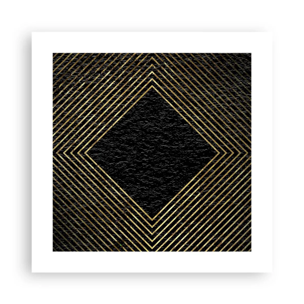 Plakat - Geometri i glamour-stil - 40x40 cm