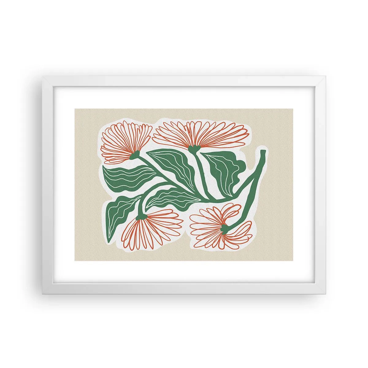 Plakat i hvid ramme - Folkeligt og moderne - 40x30 cm