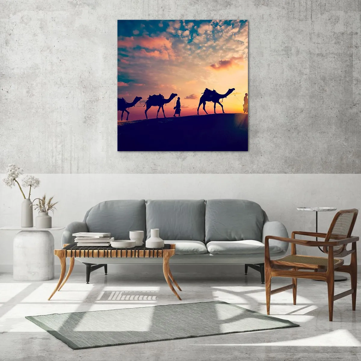 Billede på glas - Orientens mystiske ånd - 60x60 cm