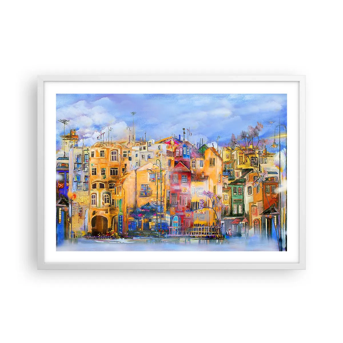 Plakat i hvid ramme - Vi er sammen - 70x50 cm