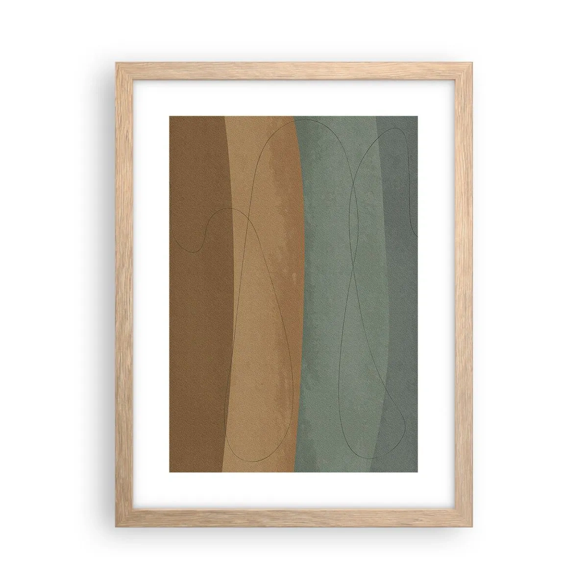 Plakat i ramme af lyst egetræ - Vandret sammensætning - 30x40 cm