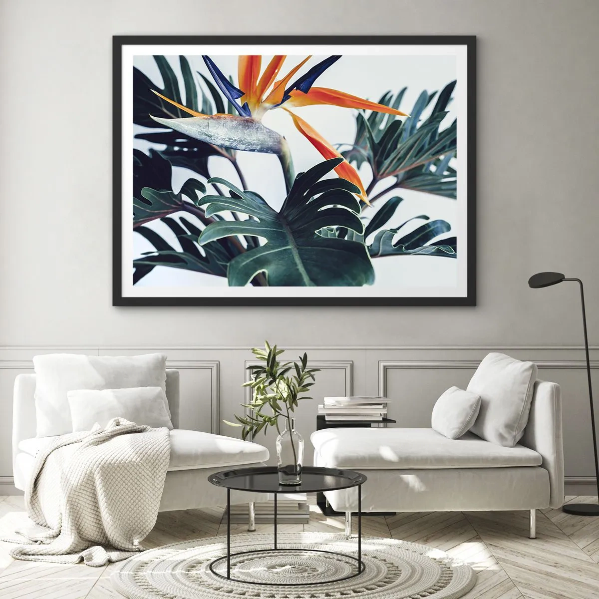 Plakat i sort ramme - Fuglebur - 100x70 cm