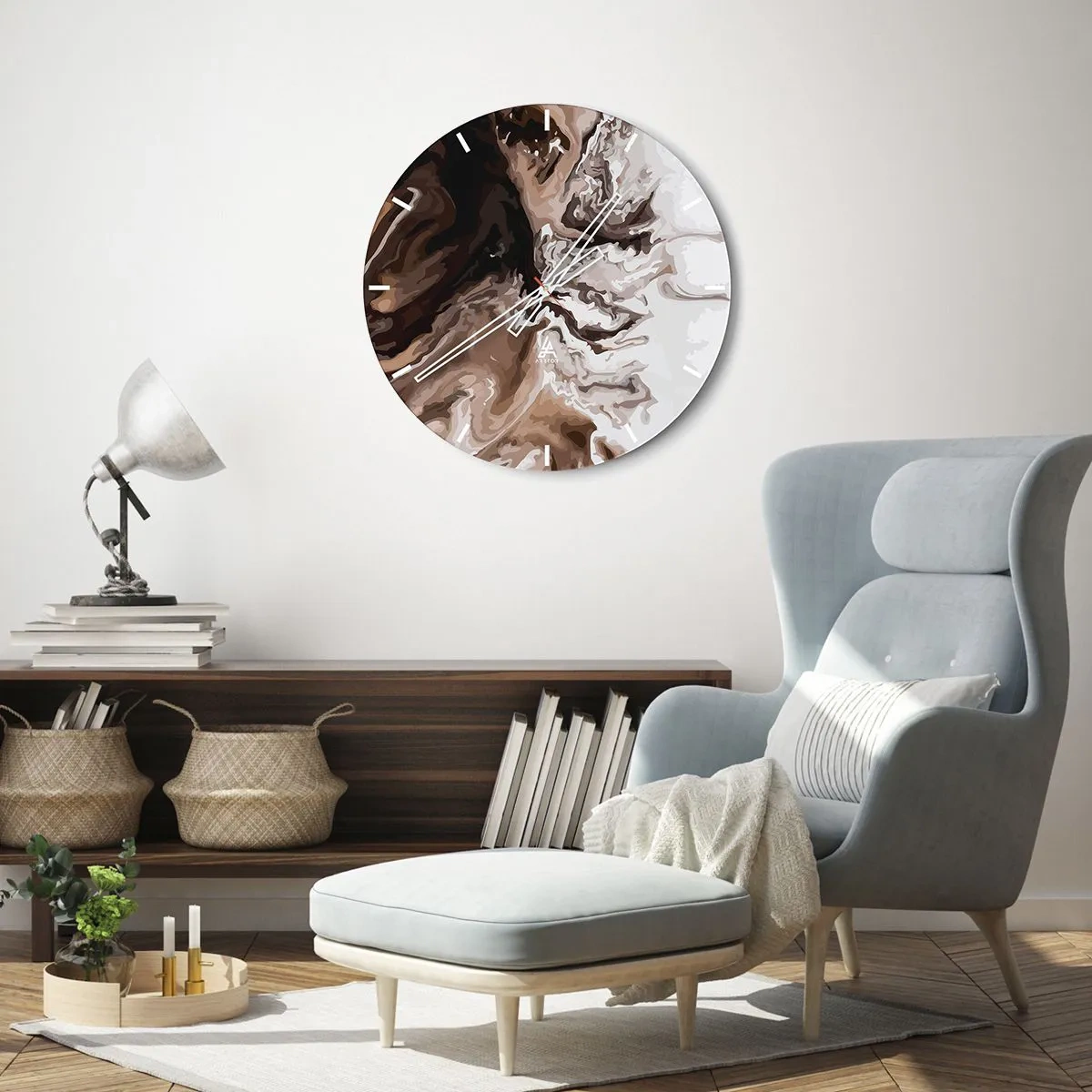 Vægur, Uret - Farvekontrast - 30x30 cm