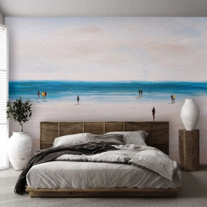 Fototapet Premium Canvas - Et naturligt behov - Strand, Mennesker, Minimalisme - 100x70 cm