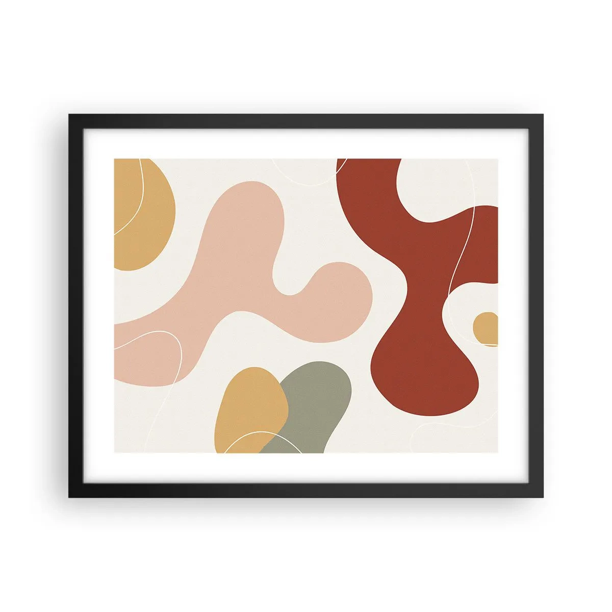 Plakat i sort ramme - Es eller flores? - 50x40 cm