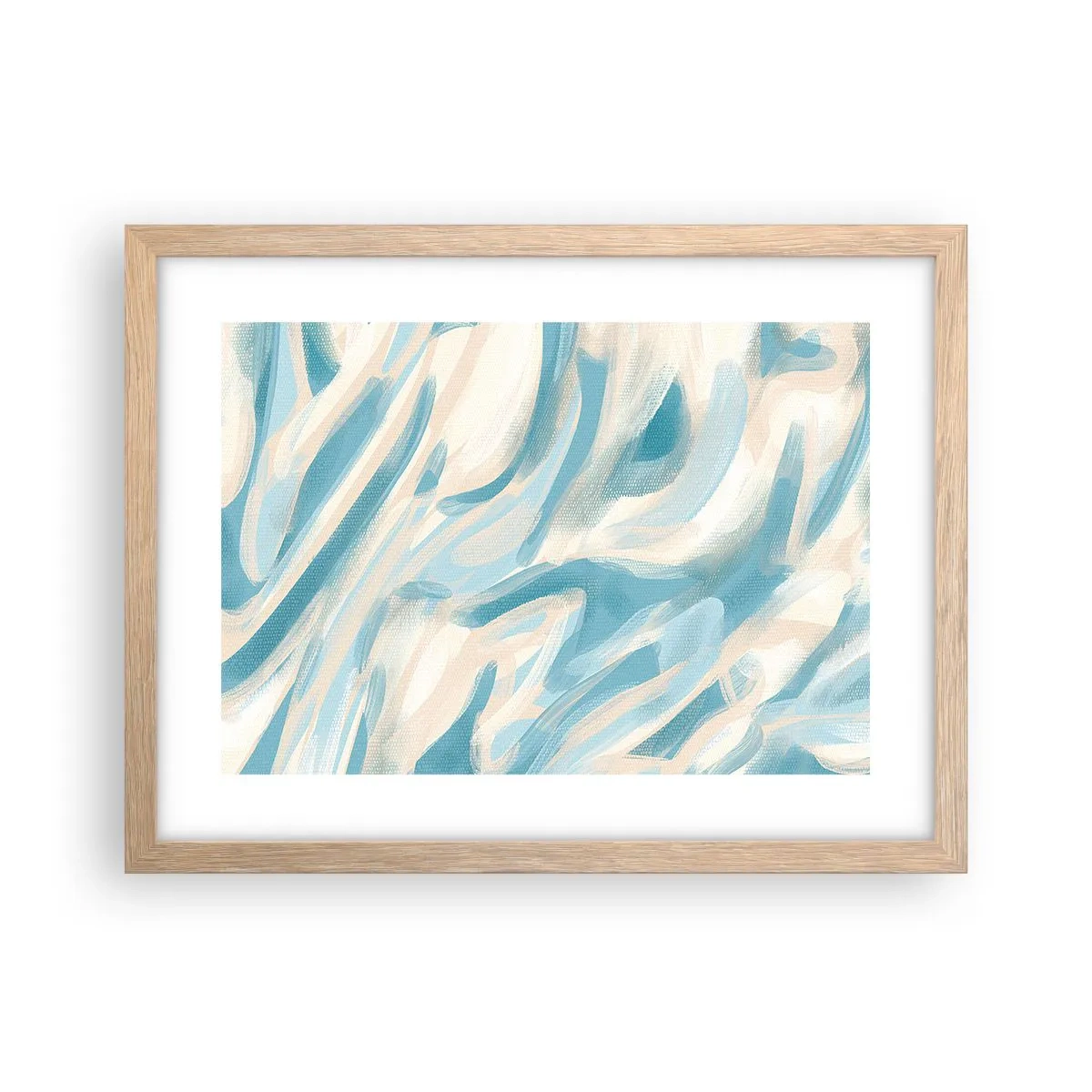 Plakat i ramme af lyst egetræ - Forårsbriser - 40x30 cm