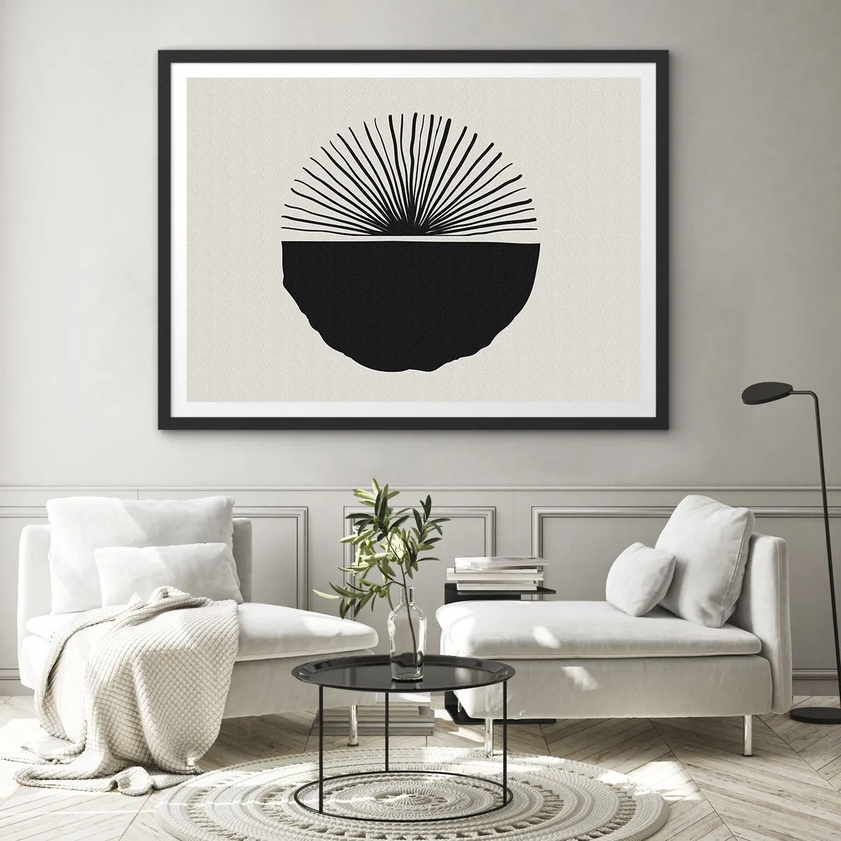 Plakat i sort ramme - En vifte af muligheder - 70x50 cm