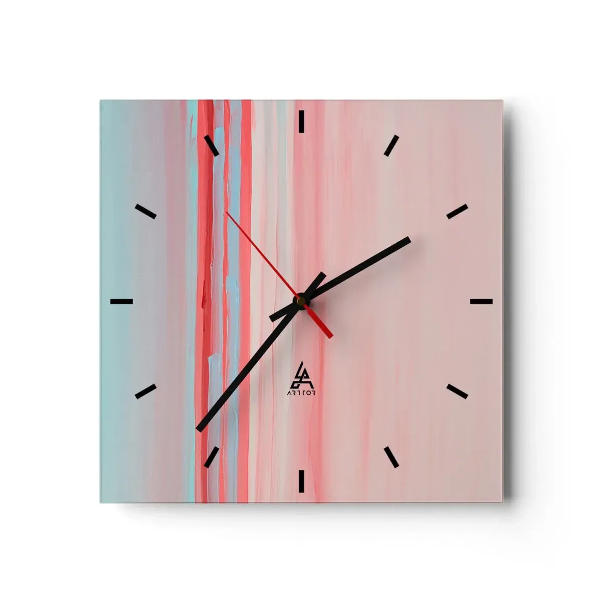Vægur, Uret - Abstraktion ved daggry - 40x40 cm
