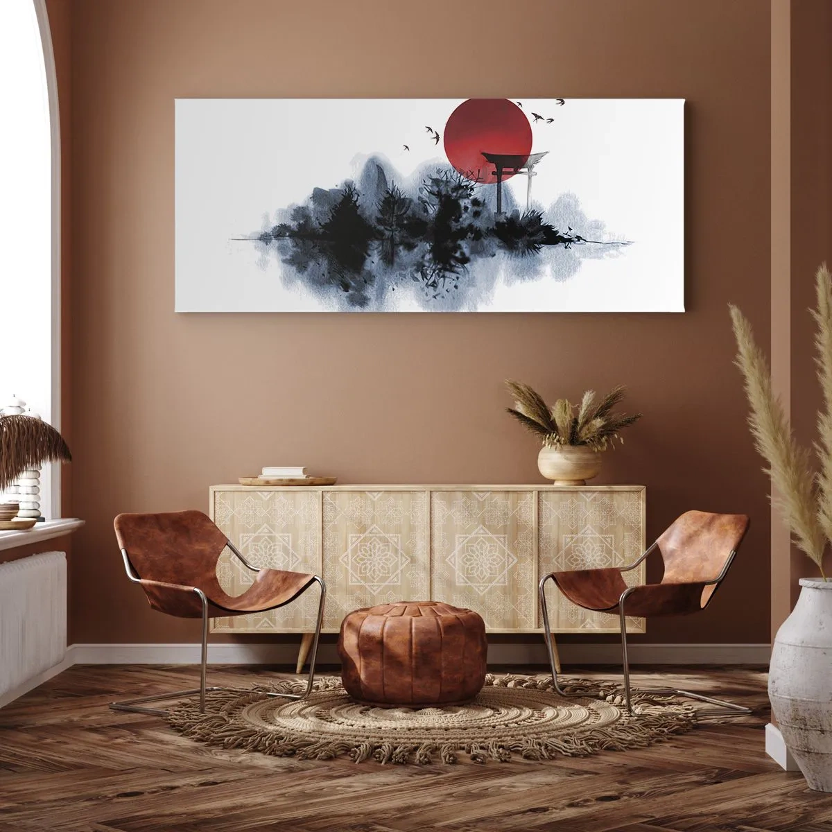 Lærredstryk - Billede på lærred - Et japansk synspunkt - 160x50 cm