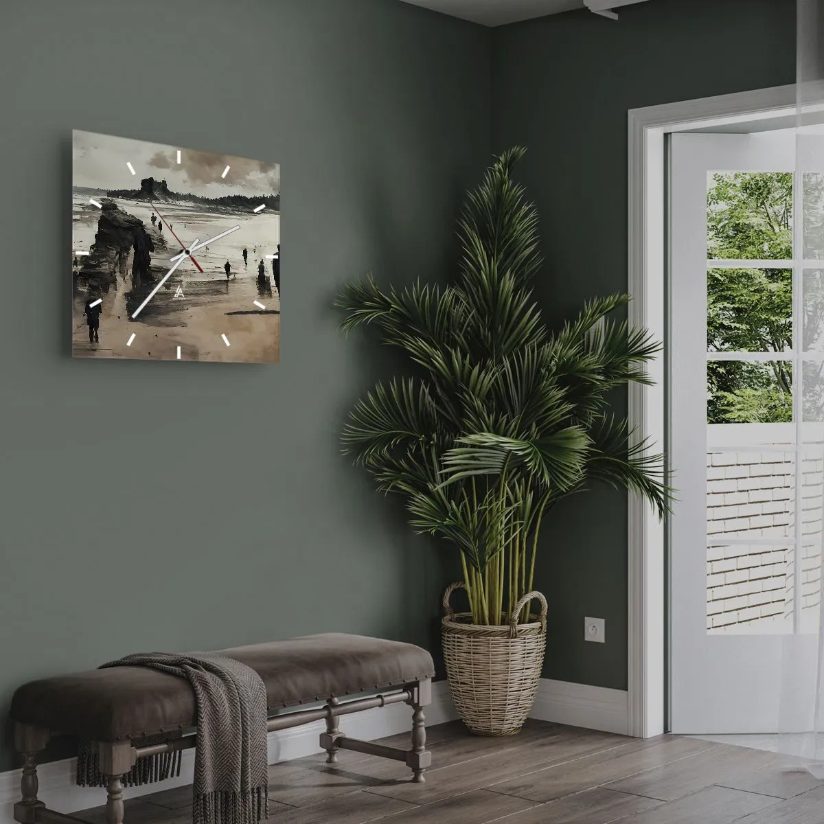 Vægur, Uret - Indkaldt - 30x30 cm