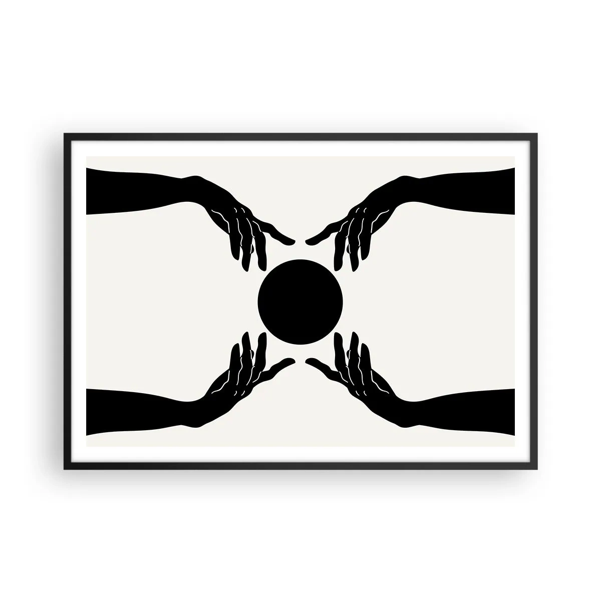 Plakat i sort ramme - Et hemmeligt tegn - 100x70 cm
