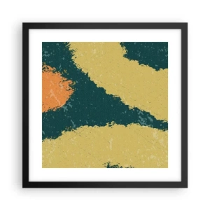 Plakat i sort ramme - Abstraktion - i slowmotion - 40x40 cm