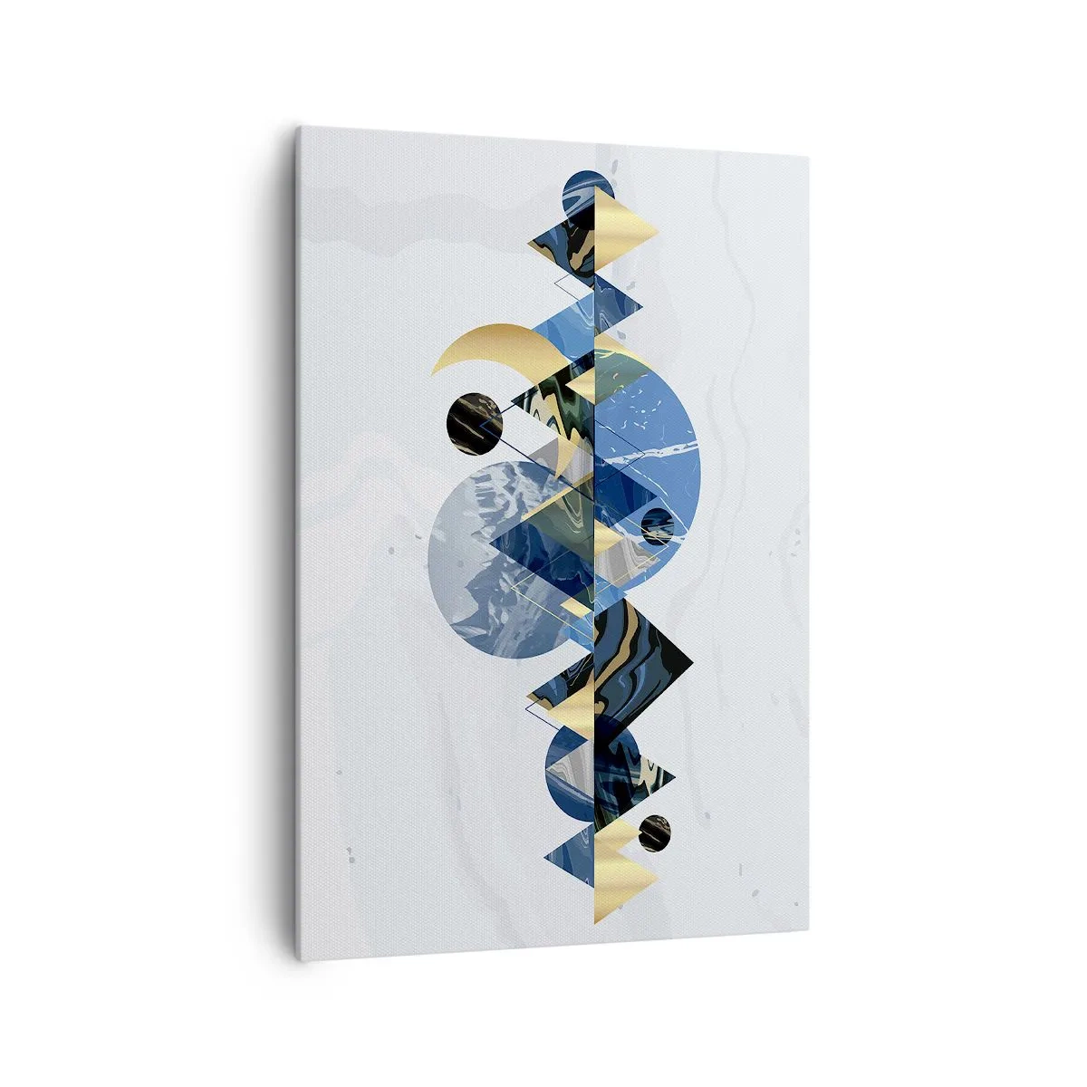 Lærredstryk - Billede på lærred - Geometrisk landskab - 70x100 cm