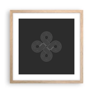 Plakat i ramme af lyst egetræ - I den keltiske ånd - 40x40 cm