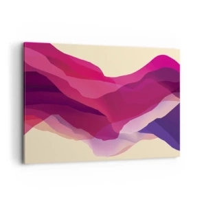 Lærredstryk - Billede på lærred - Bølger i lilla - 120x80 cm