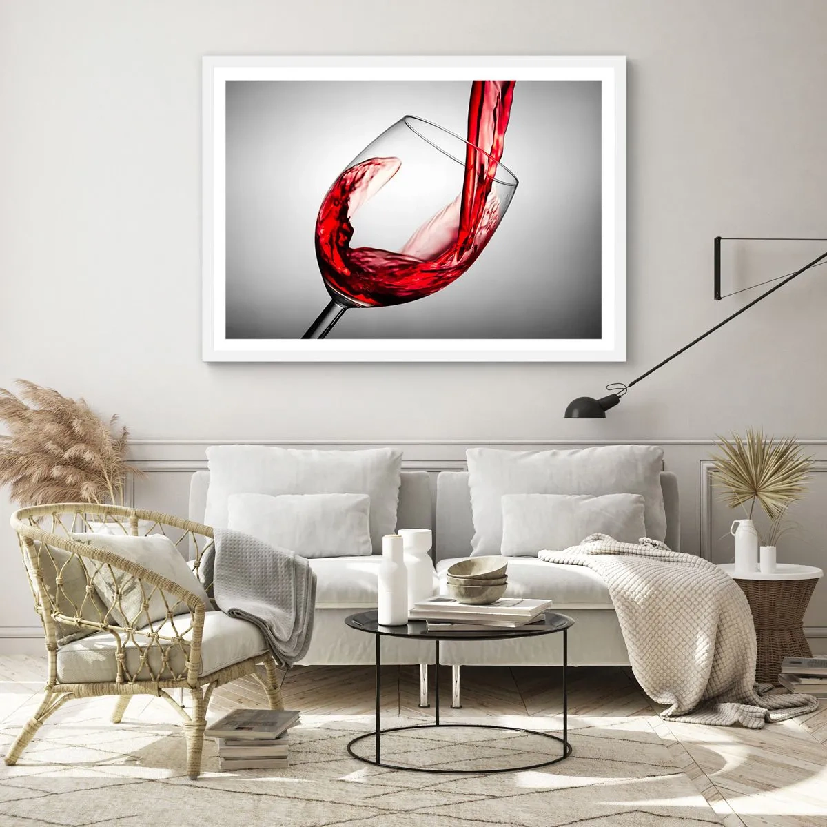 Plakat i hvid ramme - Farve - bevægelse - lyd - 50x40 cm