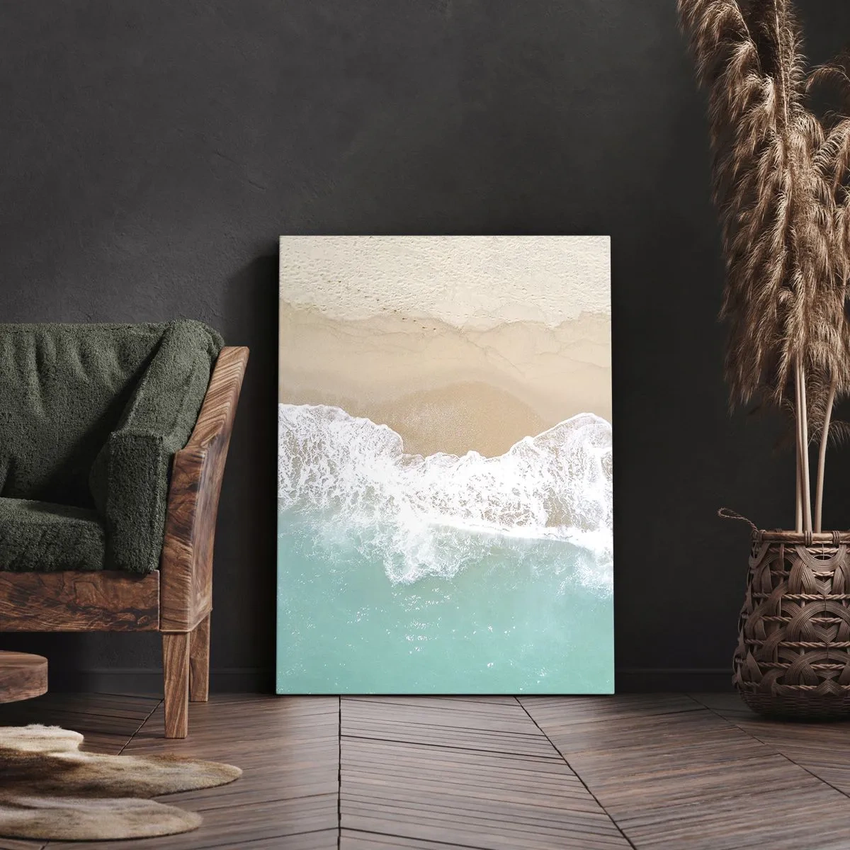 Lærredstryk - Billede på lærred - Kærlig berøring - 55x100 cm
