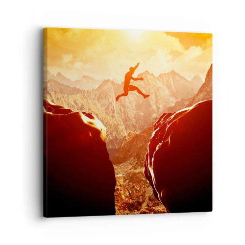 Lærredstryk - Billede på lærred - Overskridelse af grænser - 30x30 cm