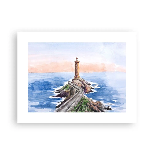Plakat - Med front mod havet - 40x30 cm
