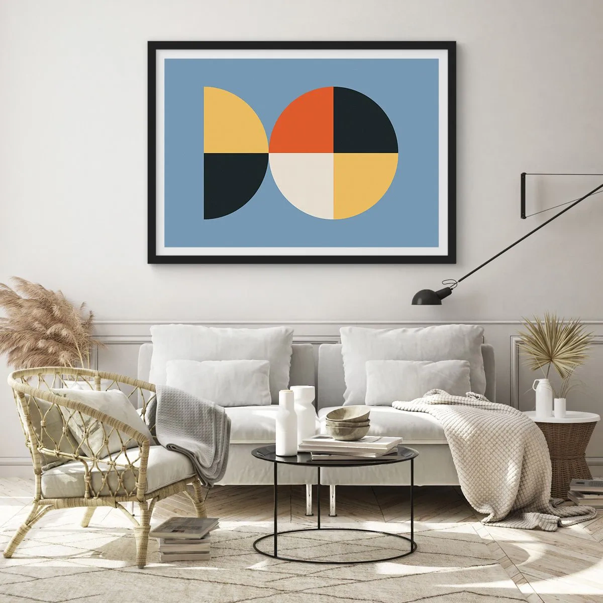 Plakat i sort ramme - Se og tæl - 50x40 cm