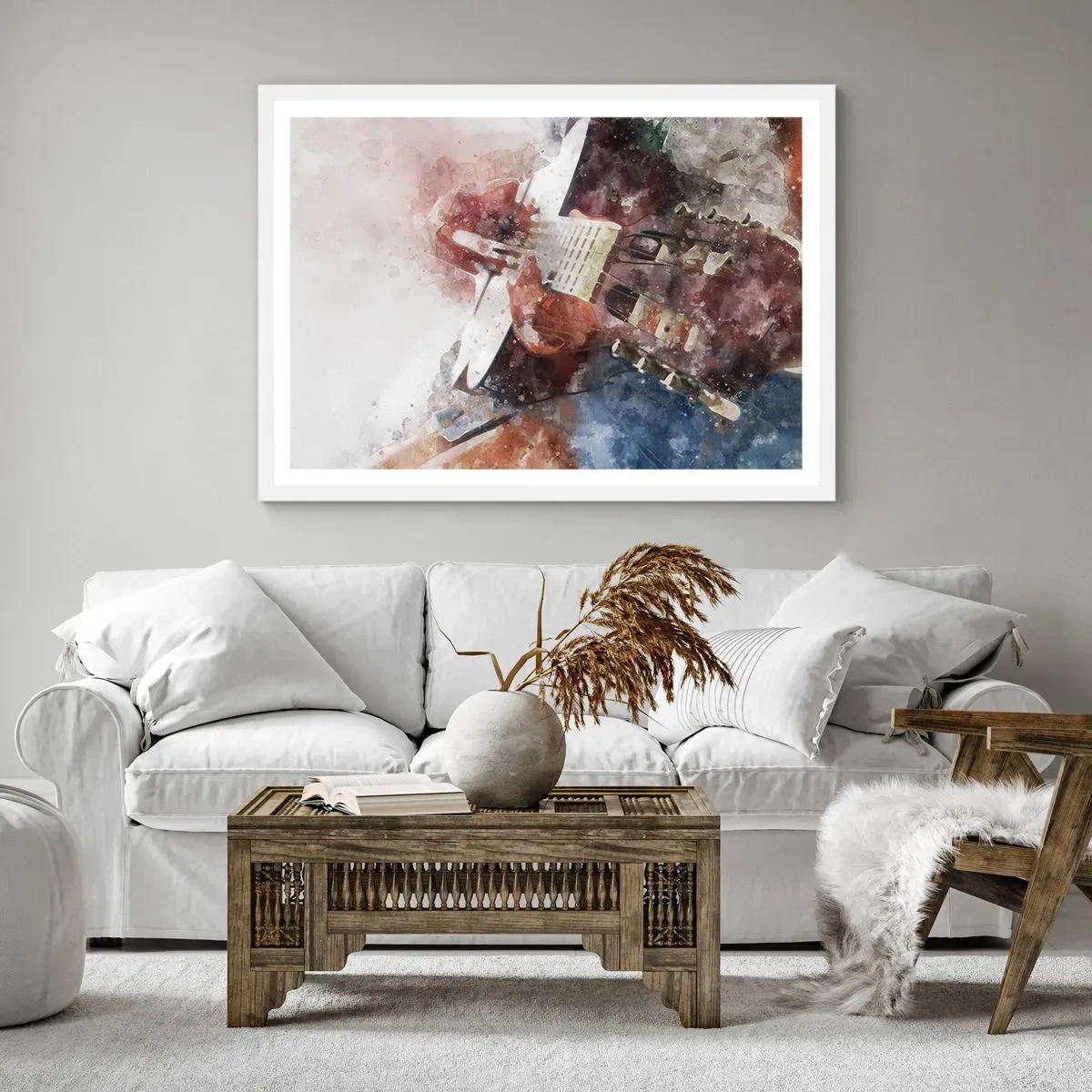 Plakat i hvid ramme - Og hvad synes du? - 40x30 cm