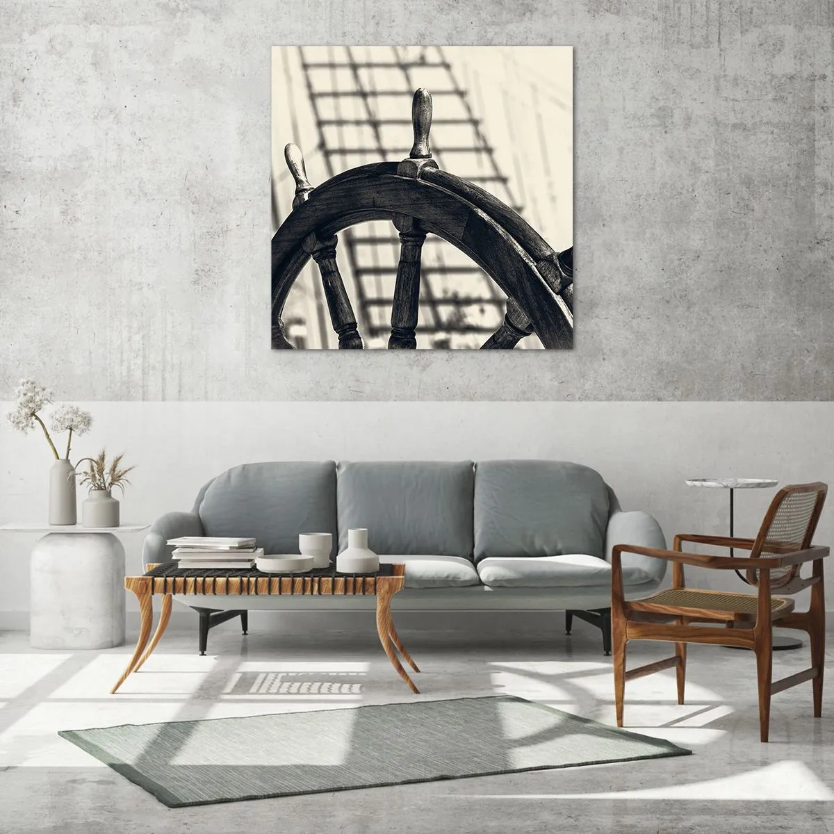 Billede på glas - Historier om havet - 70x70 cm